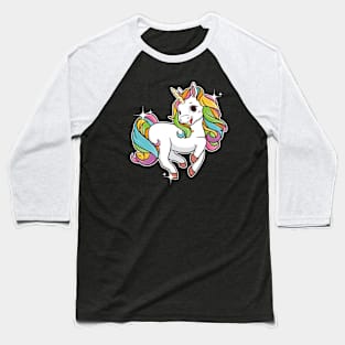 Cute Jumping Unicorn Magical Mythical Creatures Baseball T-Shirt